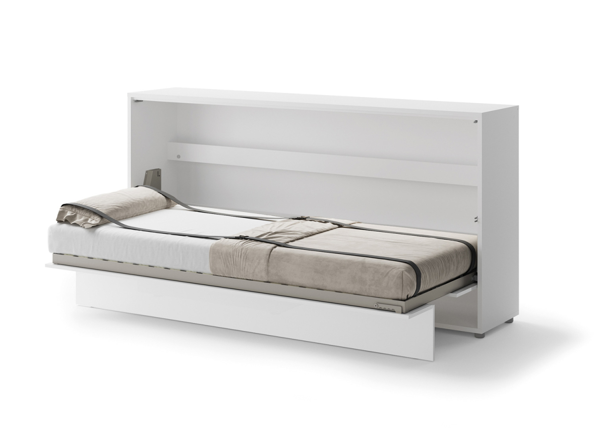Lit pliable 90x200 cm avec étagères