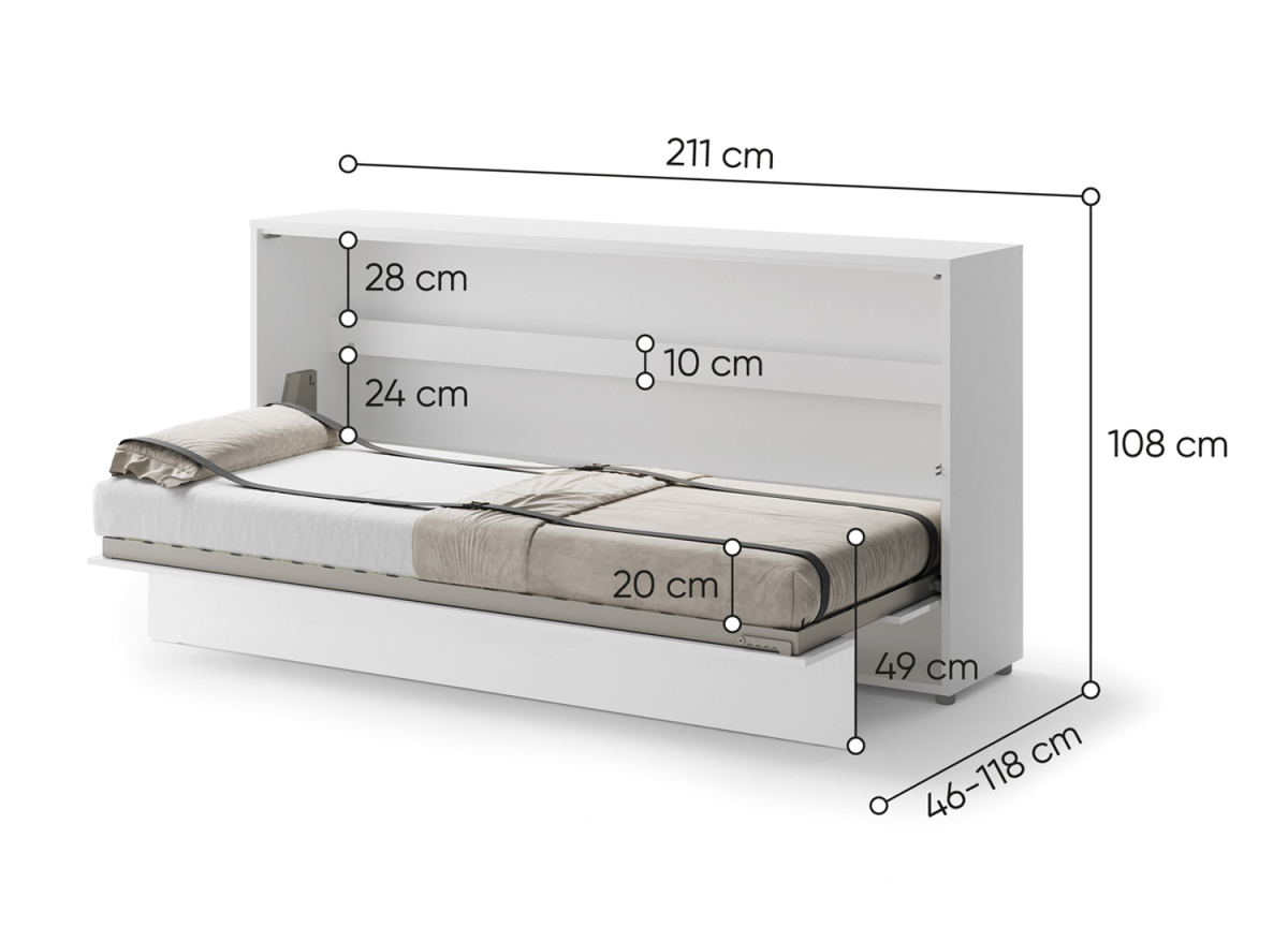 Lit pliable moderne gain de place
