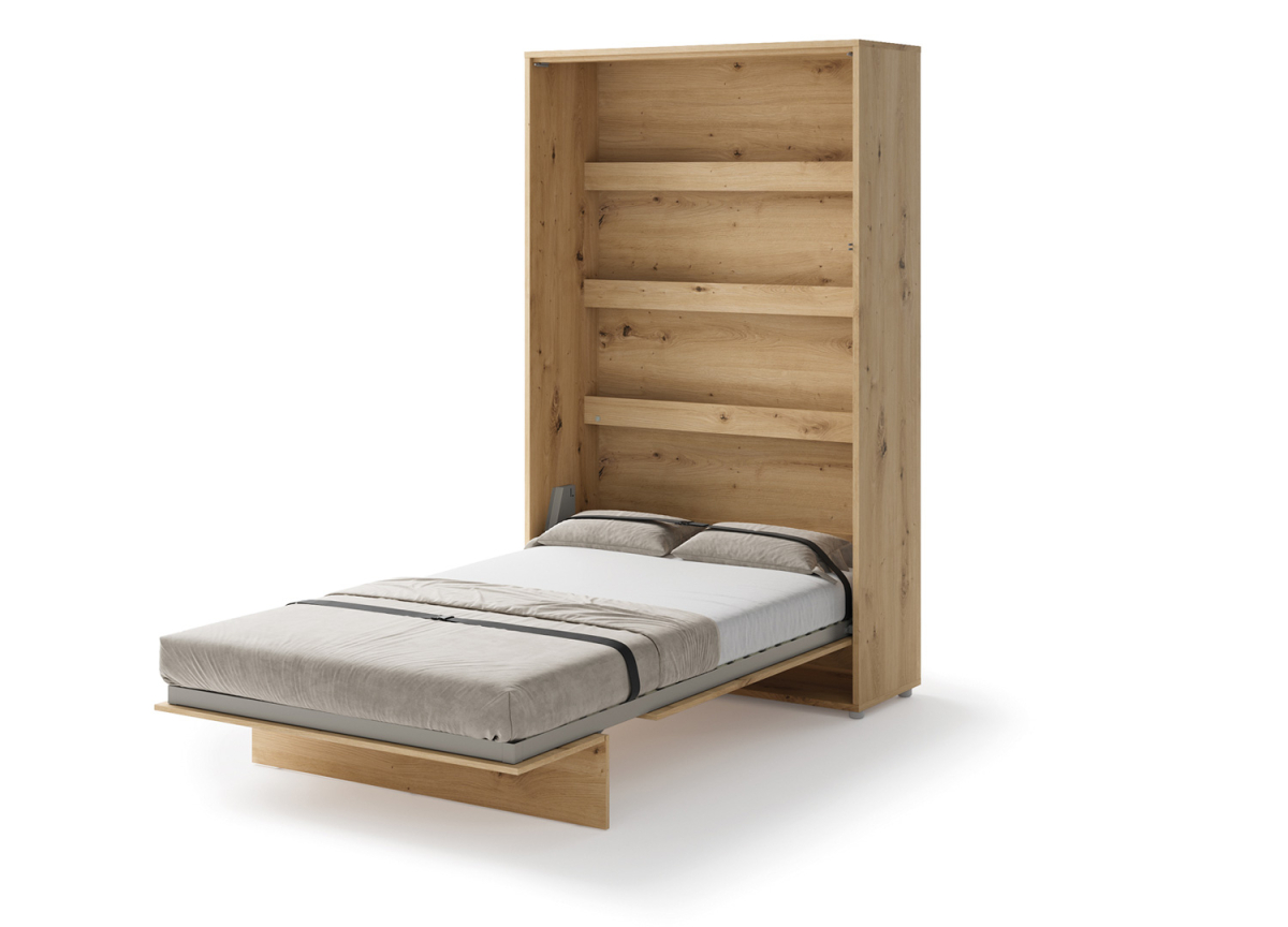 Lit bois pliant pour petit espace couchage 120x200 cm