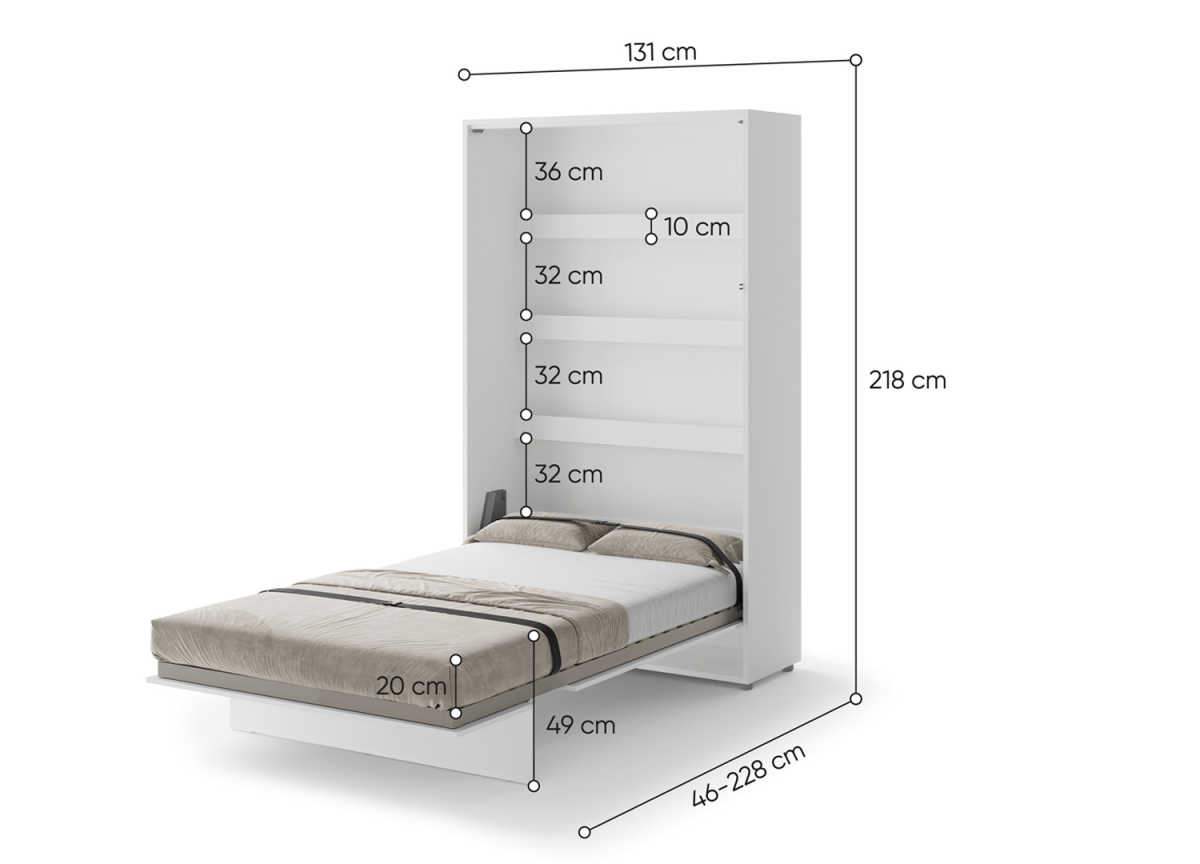 Lit pliable gain de place moderne 120x200 cm