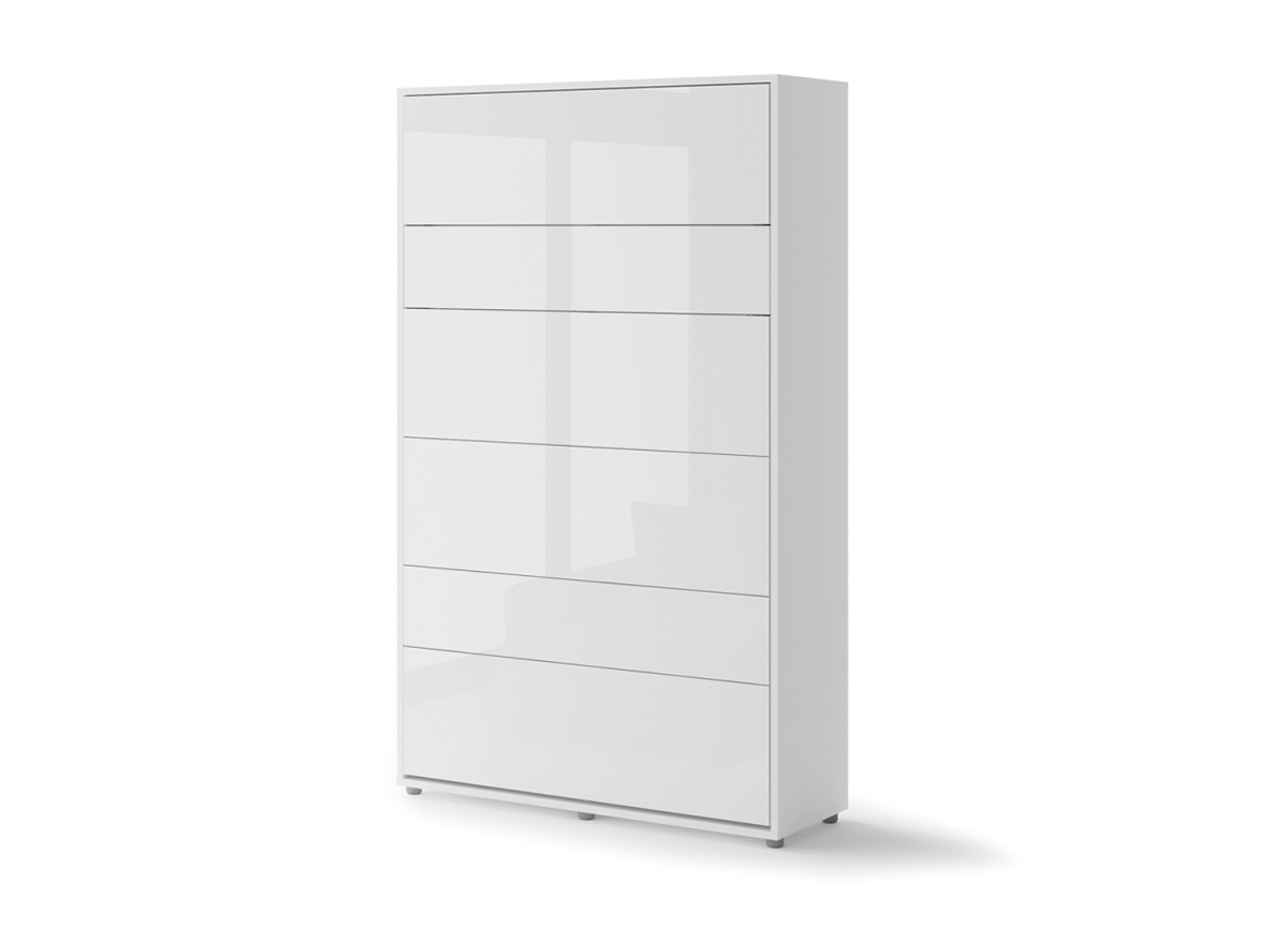 lit coffre pliable blanc brillant 120x200 cm