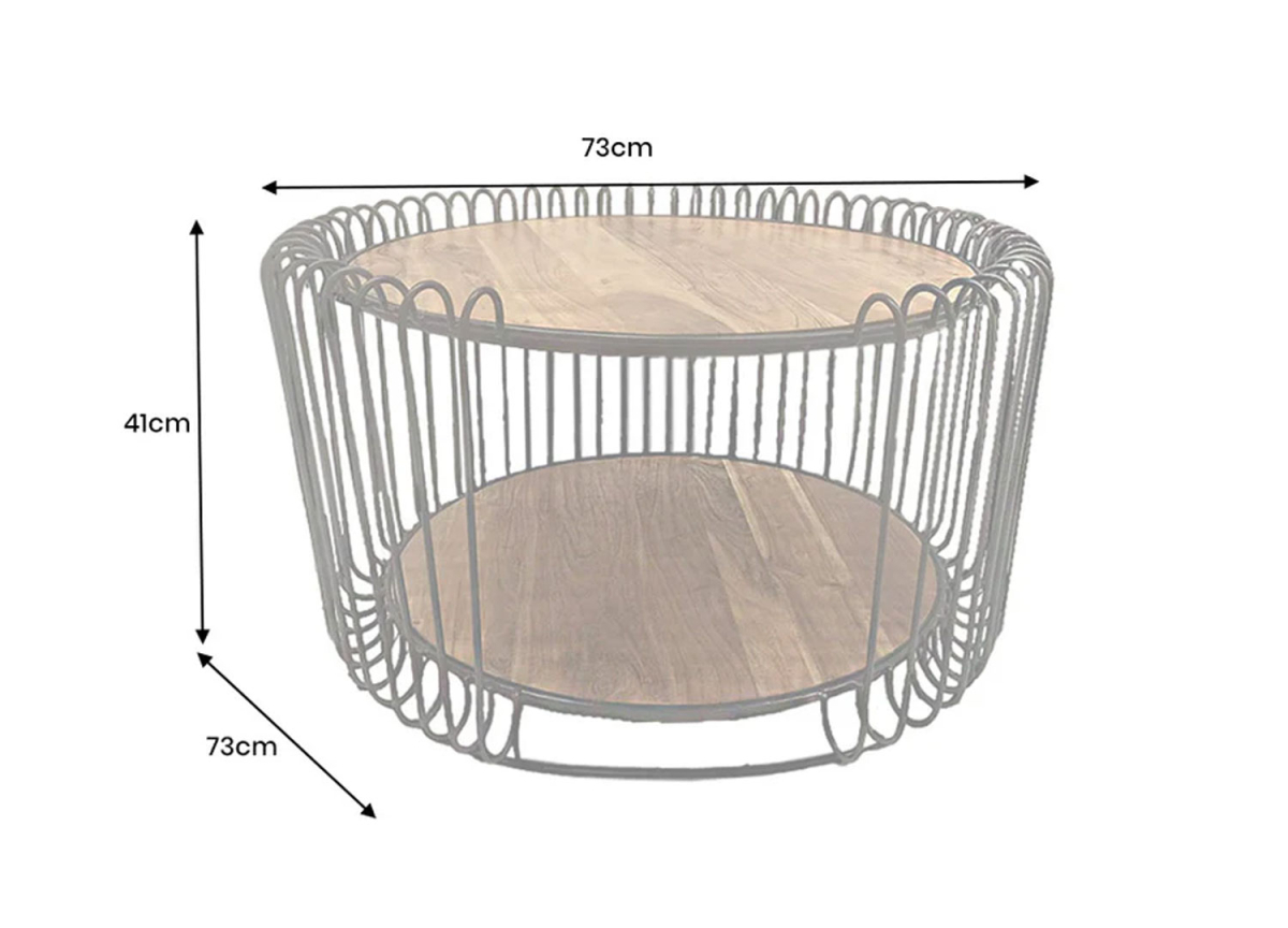 Table Basse Bois et Métal