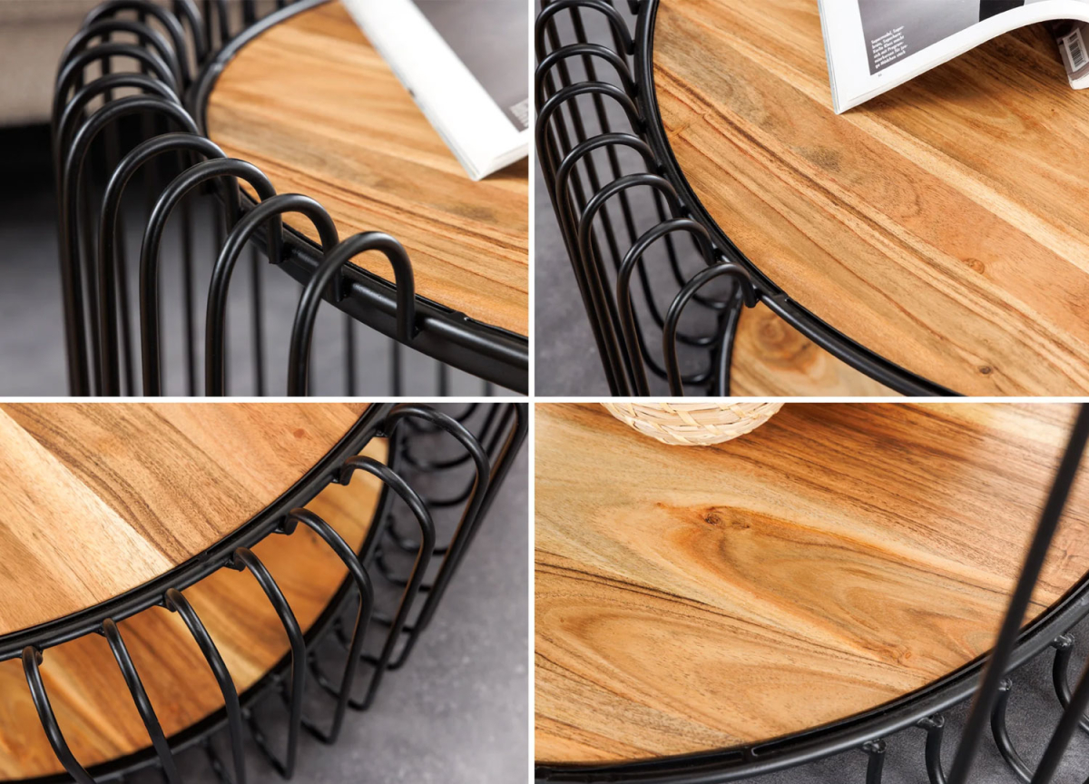 Table Basse Bois et Métal
