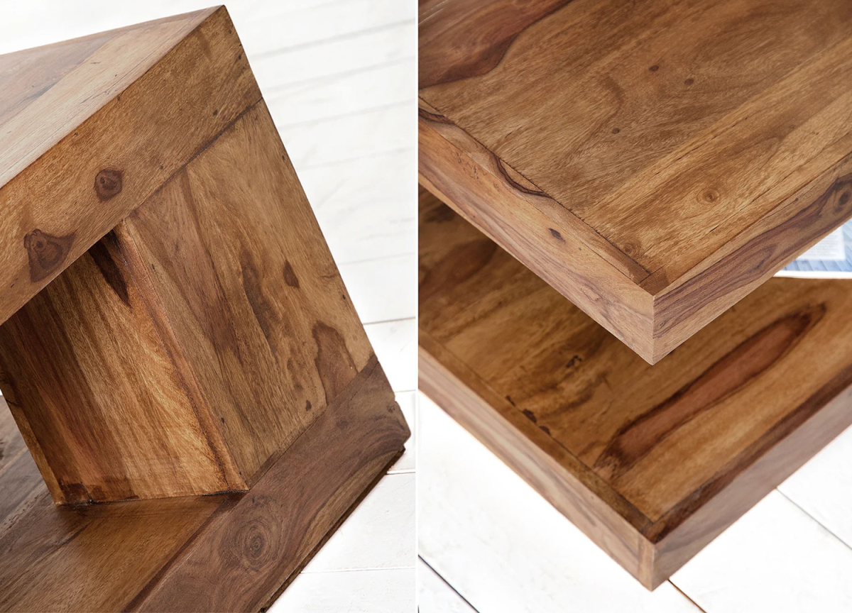Table Basse Rectangulaire en Bois de Shesham 90 cm