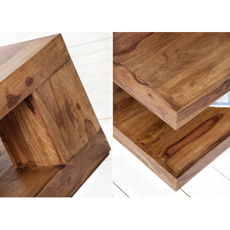 Table Basse Rectangulaire en Bois de Shesham 90 cm