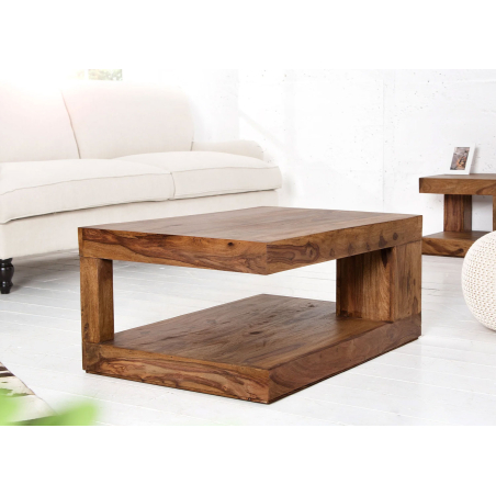 Table Basse Rectangulaire en Bois de Shesham 90 cm