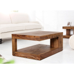 Table Basse Rectangulaire en Bois de Shesham 90 cm