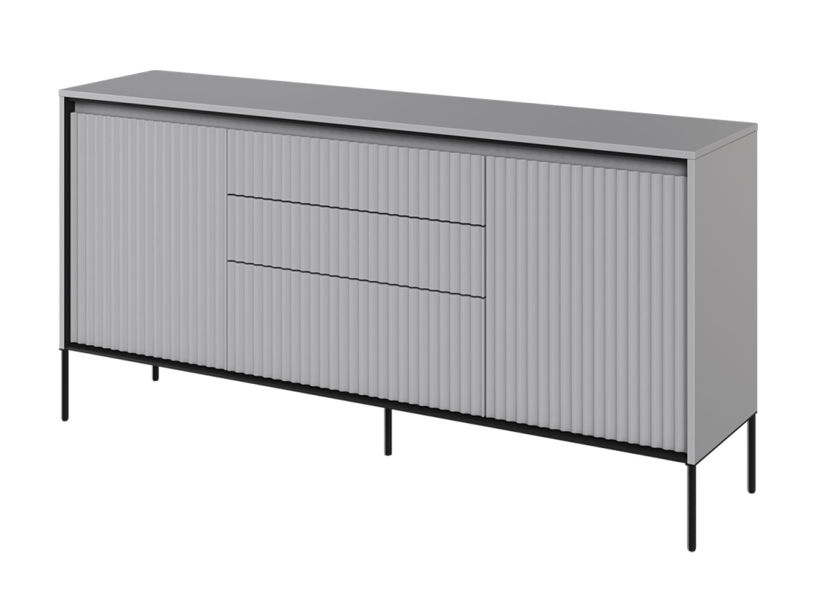 Buffet tendance gris et noir avec led