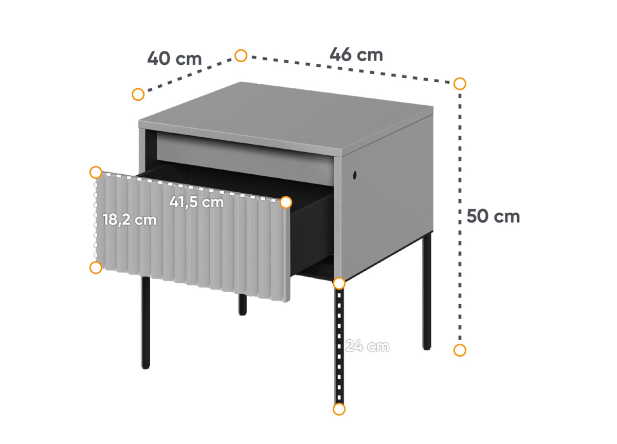 Table de Nuit avec LED