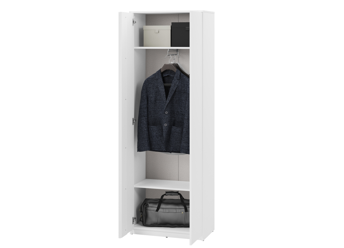 Armoire penderie d'entrée blanche