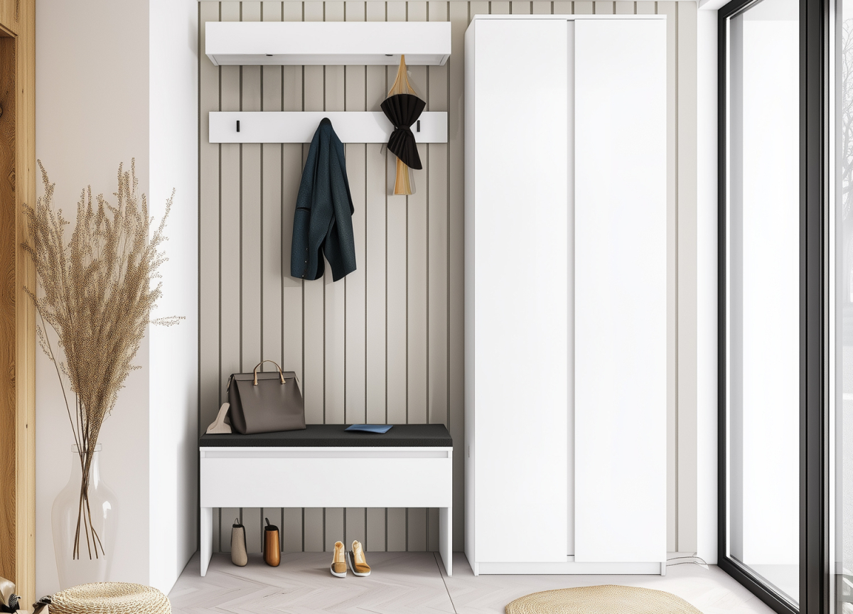 Ensemble d'entrée moderne blanc pas cher
