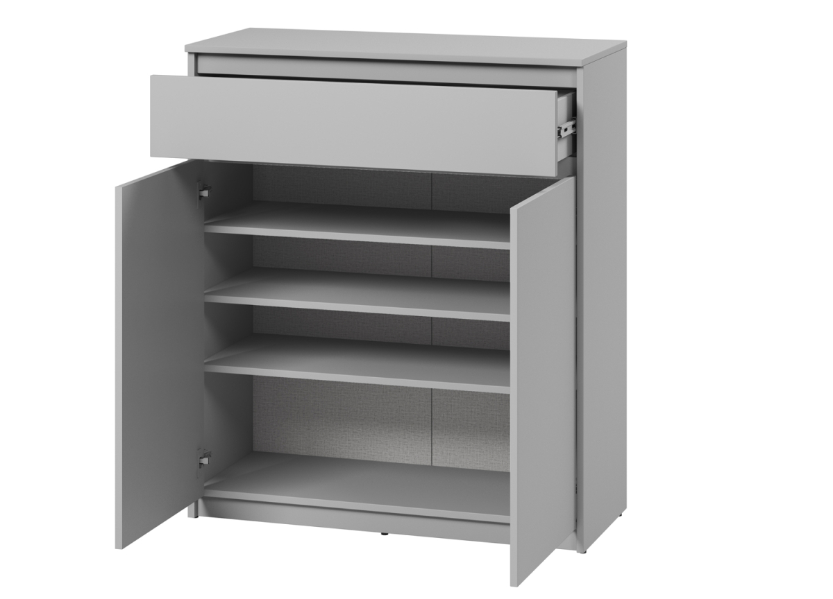 Meuble d'entrée gris pour chaussures