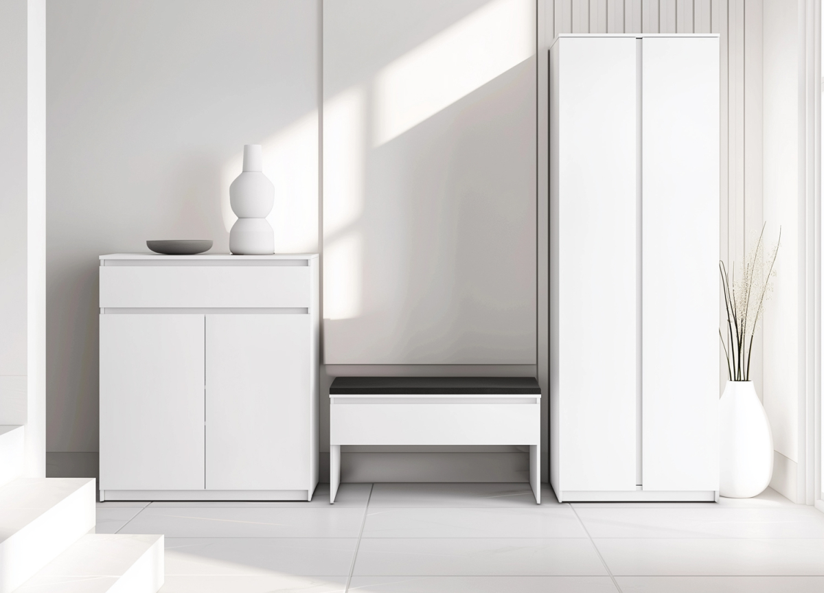 Meubles d'entrée blanc moderne