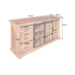 Buffet Vintage en Bois et Métal 150 cm