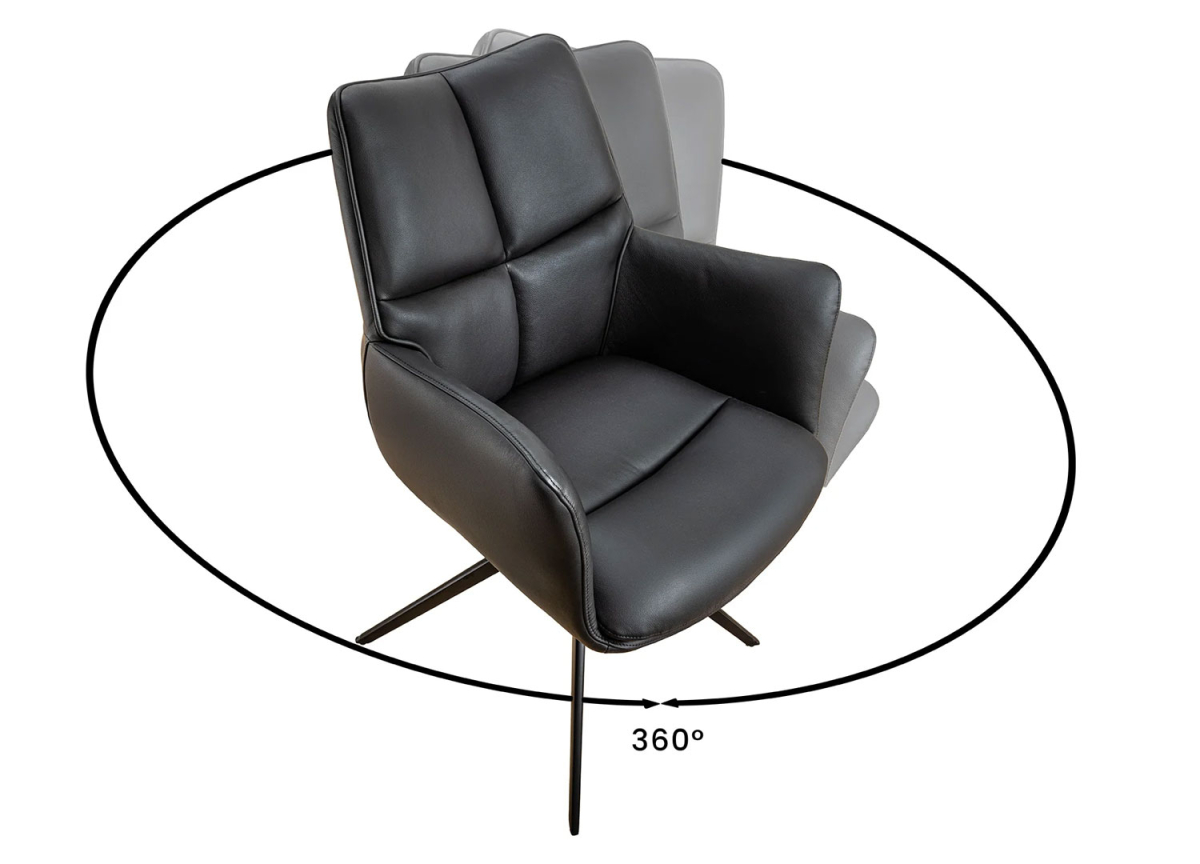 Fauteuil en cuir rotatif