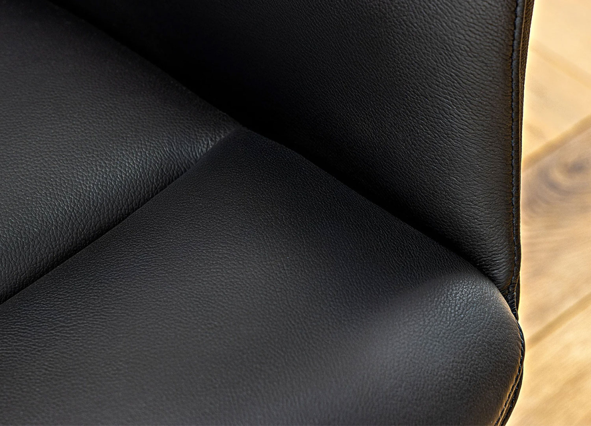 Chaise en Cuir Véritable - Assise Pivotante