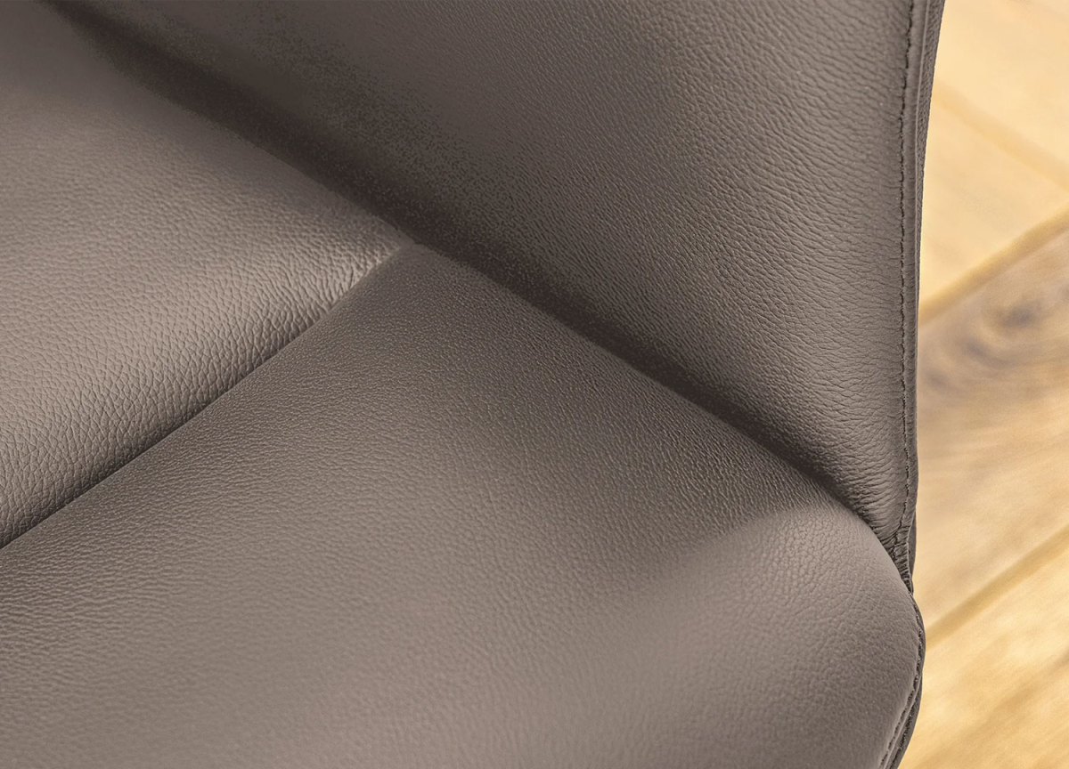 Chaise en Cuir Véritable - Assise Pivotante