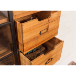 Meuble Buffet Rustique 6 Tiroirs - 2 Portes