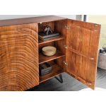 Buffet moderne en acacia et métal