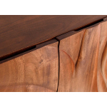Buffet Sculpté Acacia et Métal Noir