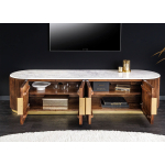 Meuble télé rétro 4 portes en bois
