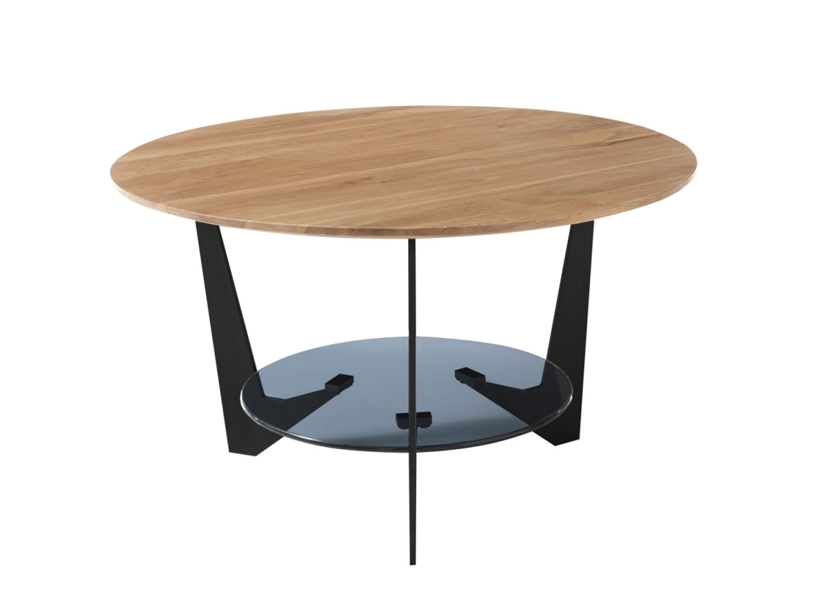 Table basse moderne ronde en chêne 70 cm Table basse moderne ronde en chêne 70 cm