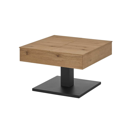 Table basse carrée avec 2 plateaux relevables