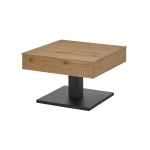 Table basse carrée avec 2 plateaux relevables