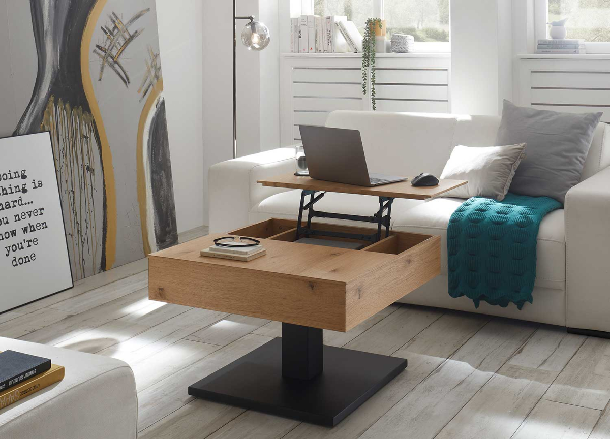 Table basse tendance plateau relevable
