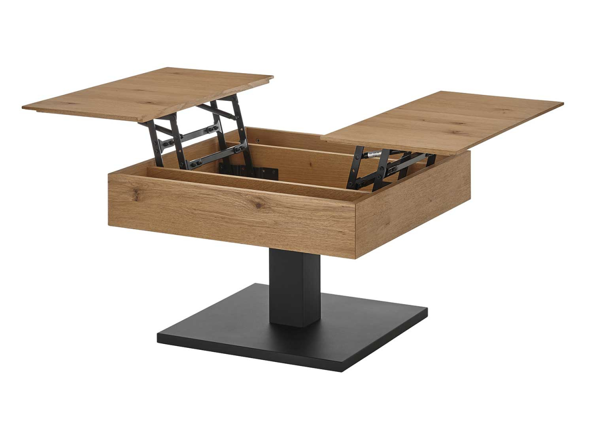 Table de salon tendance bois et noir