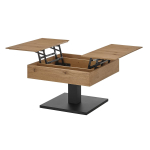 Table de salon tendance bois et noir