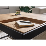 Table basse industrielle avec 4 plateaux modulables – bois & métal