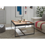 Table basse carrée avec 4 plateaux amovibles
