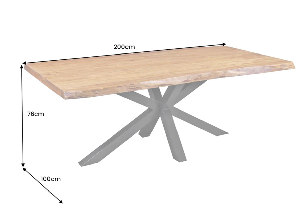 Table à Manger Contemporaine en Bois Massif