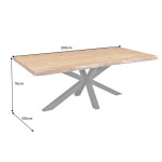 Table à Manger Contemporaine en Bois Massif