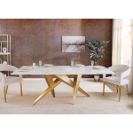 Table repas 200 cm marbre et métal