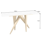 Console Luxe Marbre Blanc et Doré