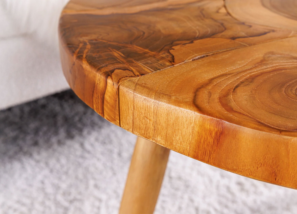 Table Basse en Teck Massif – Design Naturel et Artisanal