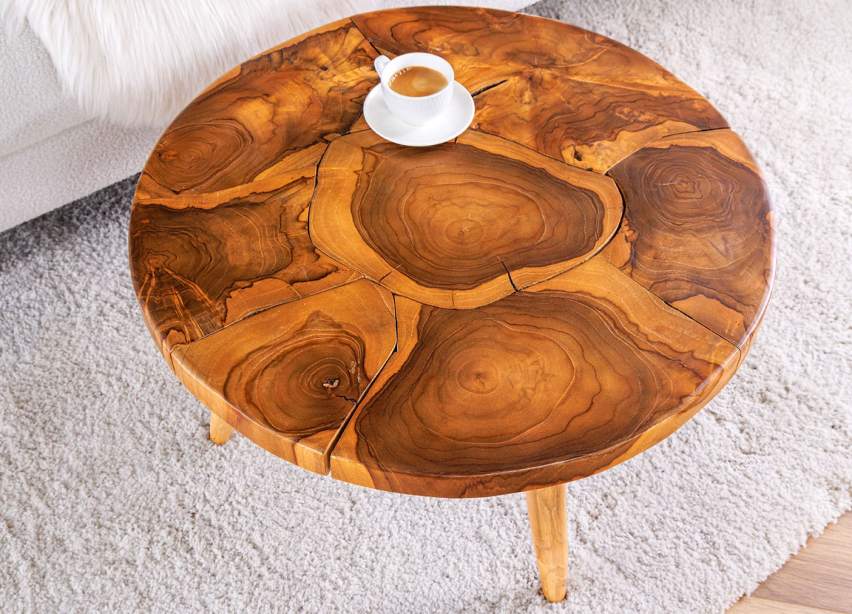table basse ronde bois