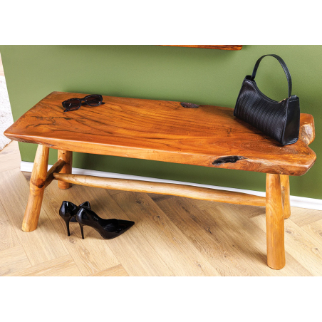 Banc déco en bois brut