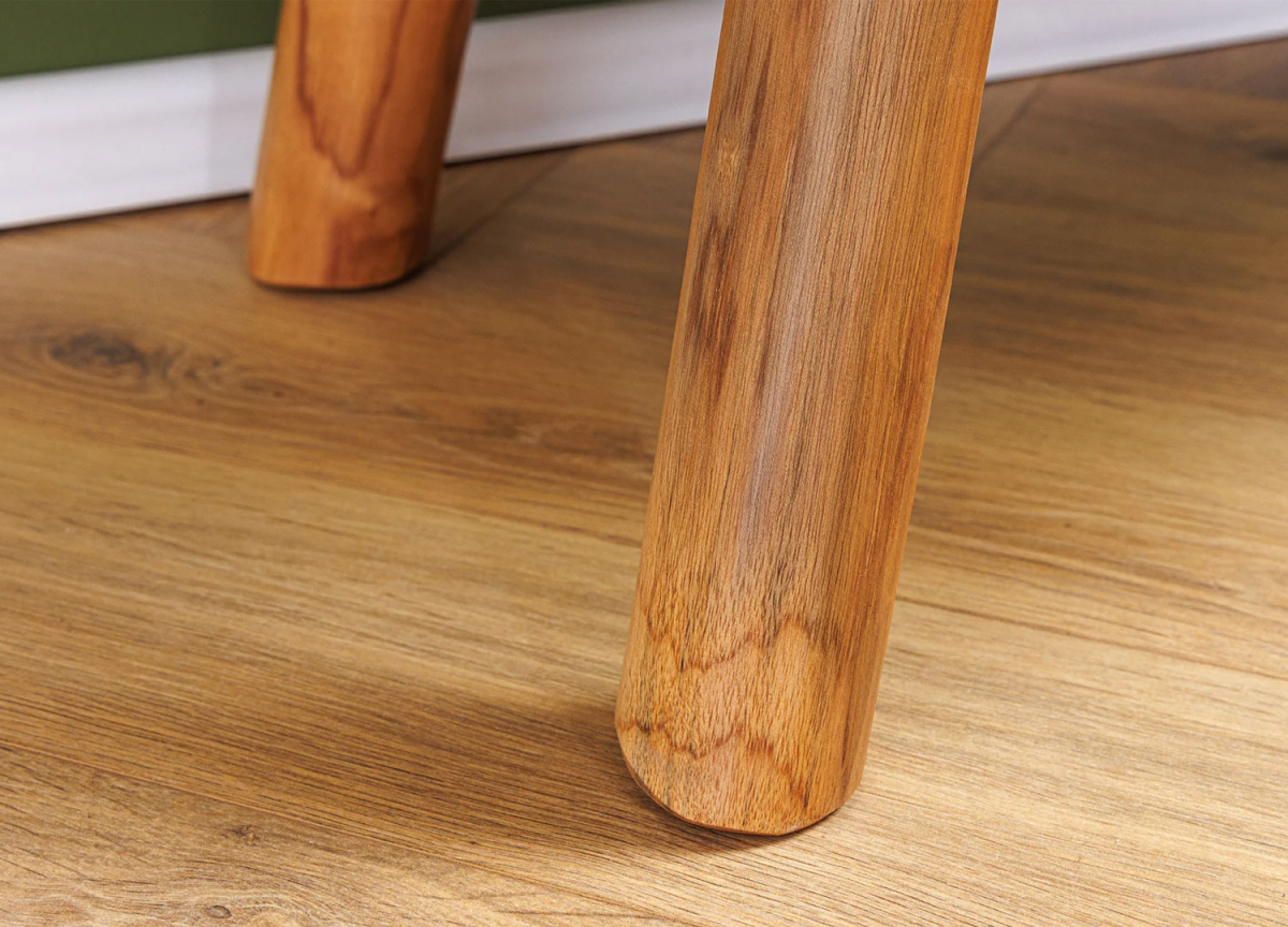 Banc à Chaussures en Teck Naturel avec Imperfections