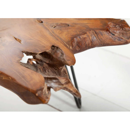 Table Basse en Teck Massif – Design Naturel et Artisanal