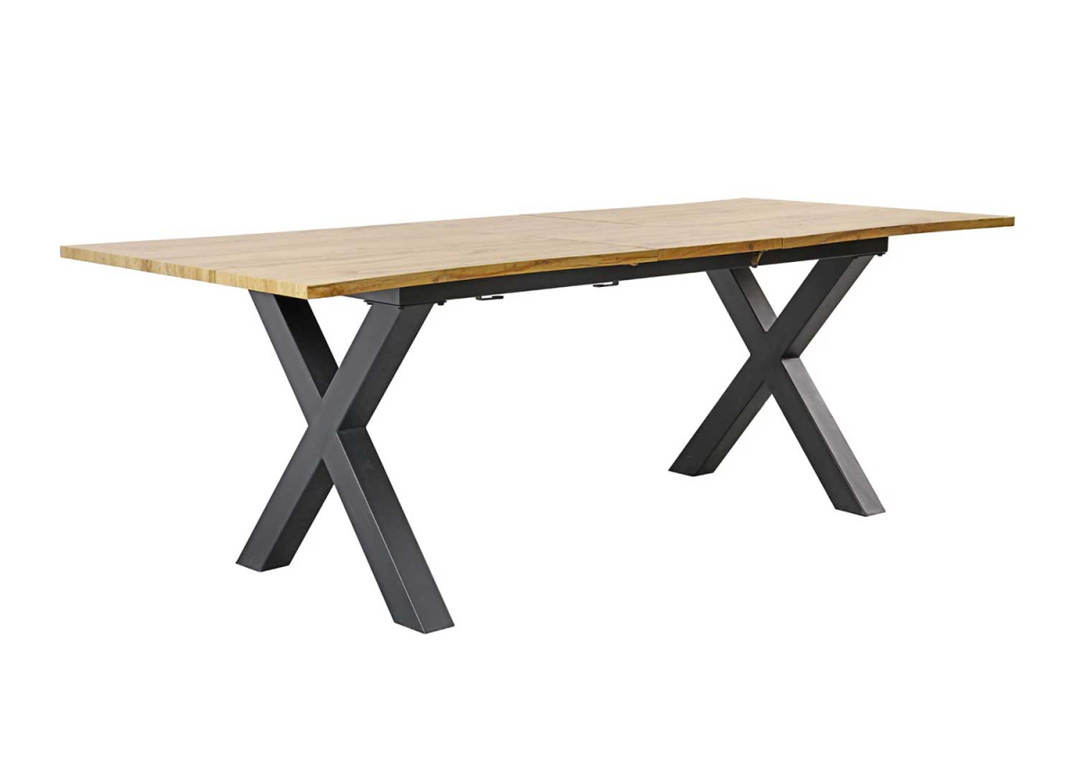 Table repas extensible style industriel 6 à 8 personnes