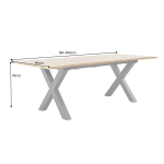 Table à Manger Extensible Bois et Métal