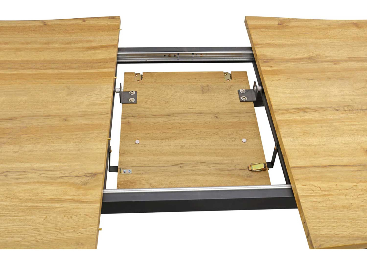 Table à Manger Extensible Bois et Métal