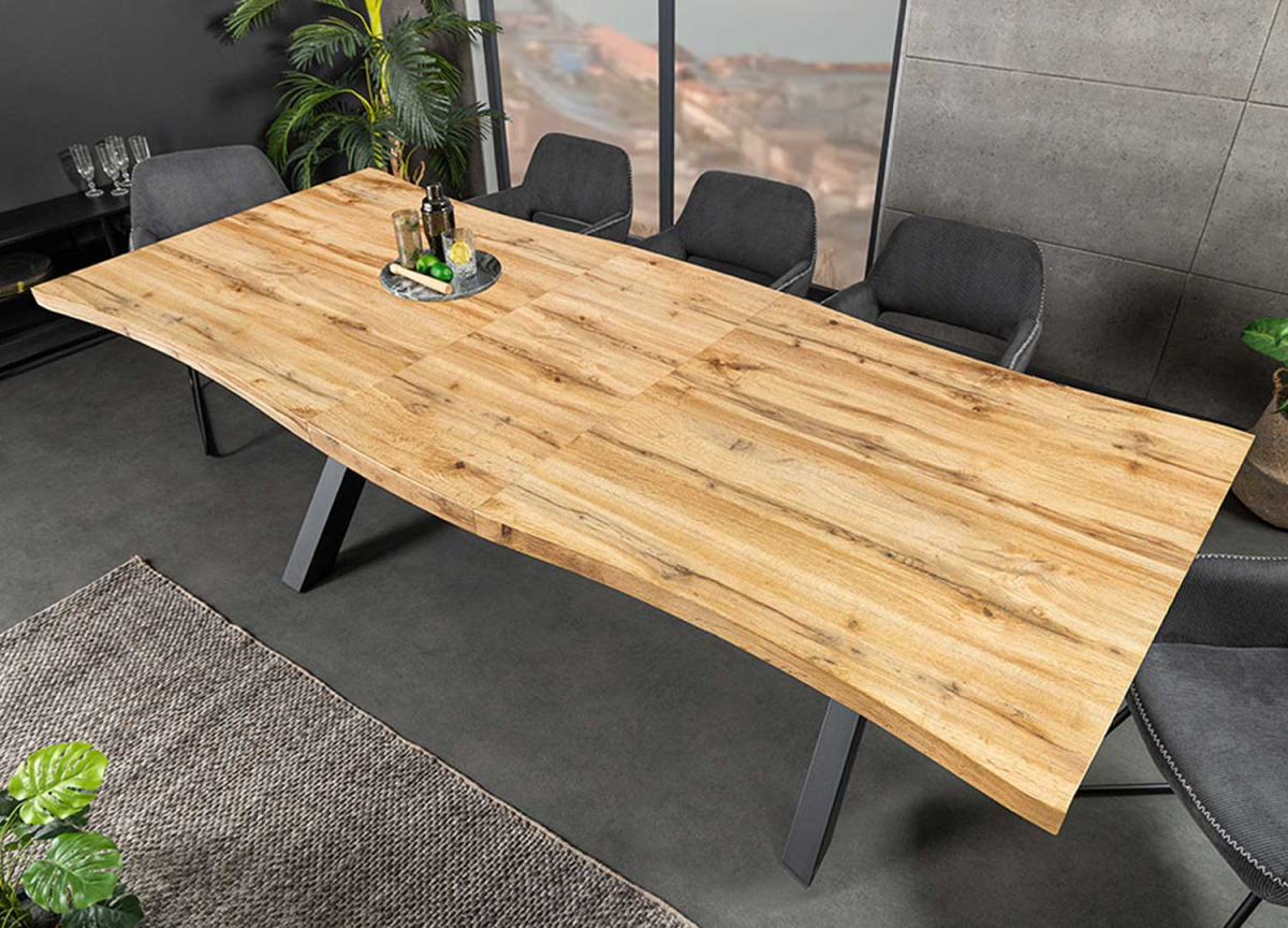 Table industrielle rectangulaire avec allonge intégrée