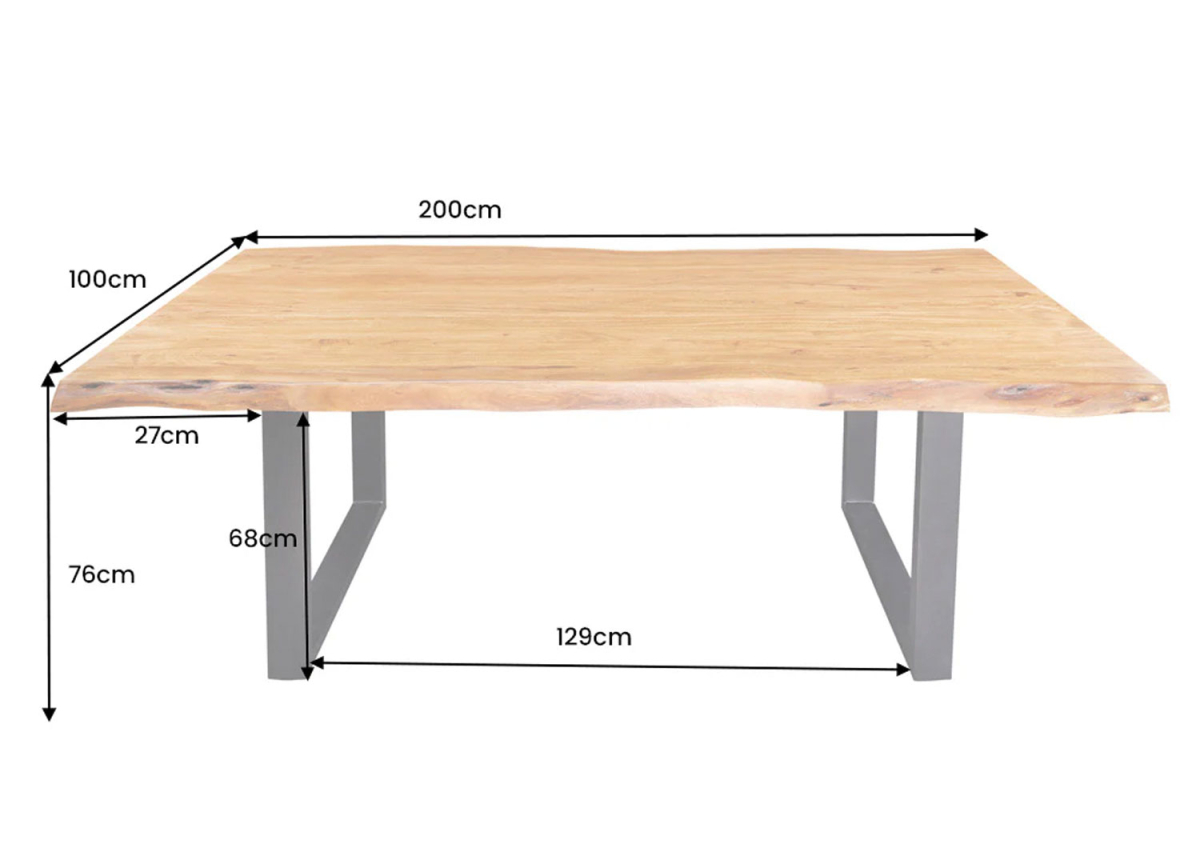 Table de Repas Industrielle 8/10 Personnes
