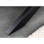 Table Repas Design Bois Massif et Structure Métal Noir