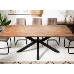 Table repas rectangulaire en bois naturel – 6 à 8 personnes – Style industriel