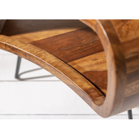 Table d’Appoint Bois Massif - Design Organique 70 cm